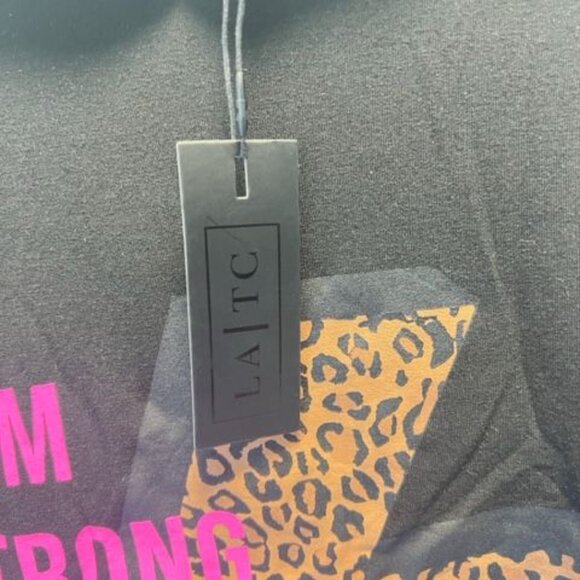 LATC Womens Inspirational Hoodie With Leopard Print & Positive Text ones size - Picture 3 of 10